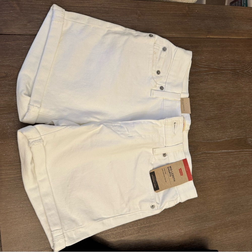 Levi's Women's White Denim Shorts